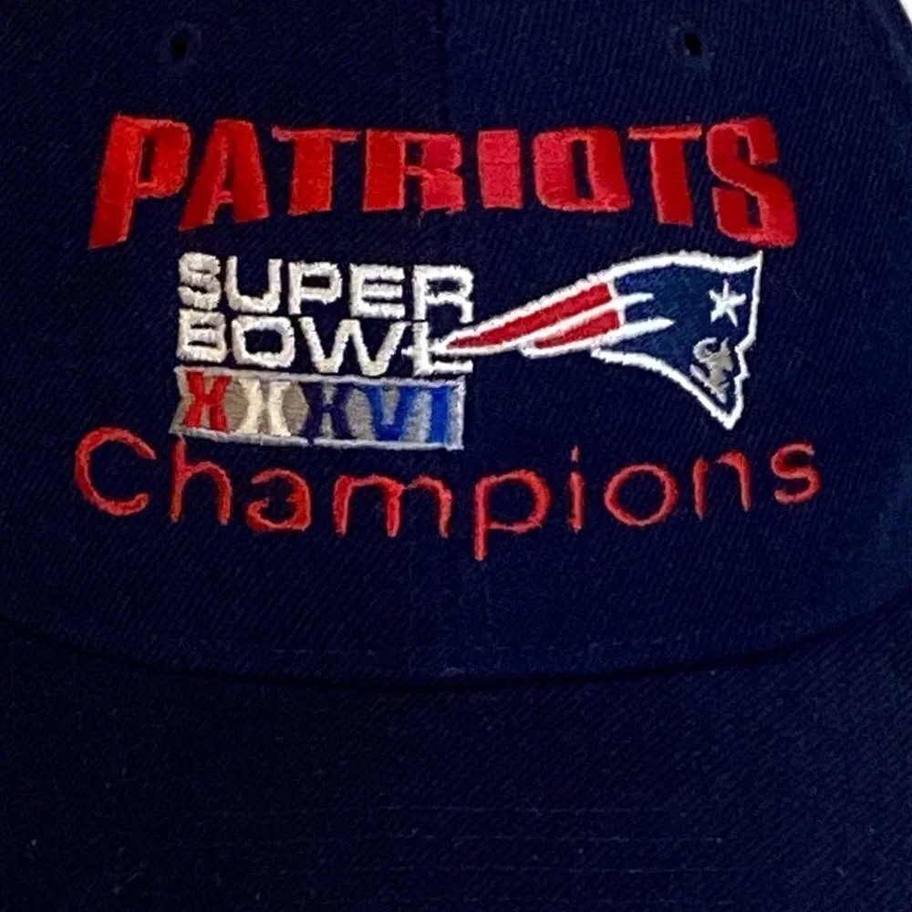 RARE New England Patriots Super Bowl XXXVI Champions Hat Cap Blue OSFA